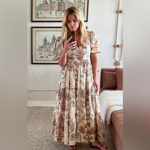 MILLE
Maja Tiered Puff-Sleeve Midi-Dress